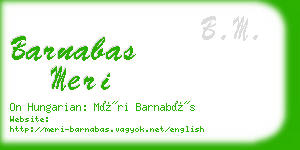 barnabas meri business card